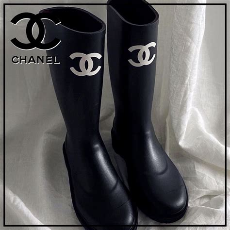 chanel rain boots size 36.5